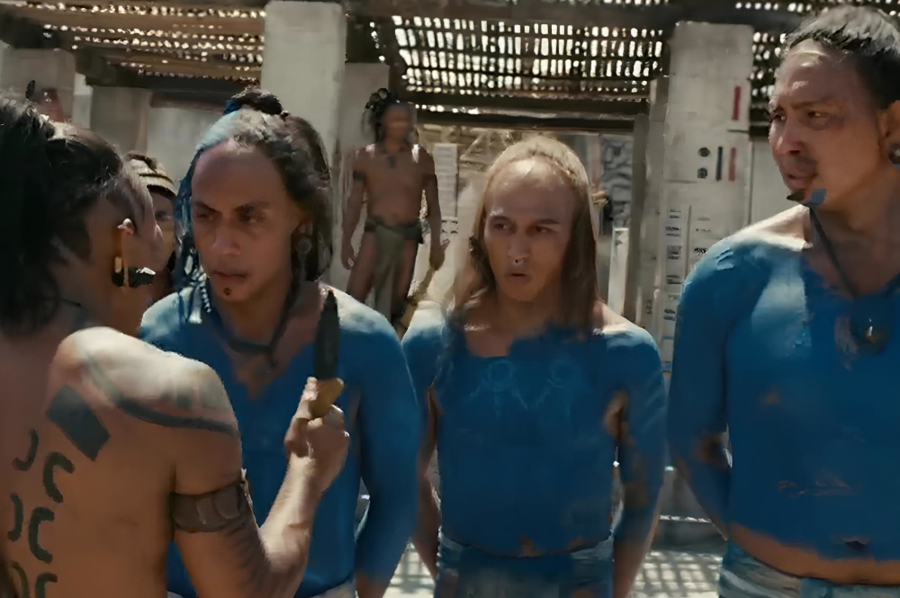 Apocalypto - peinture corporelle bleue