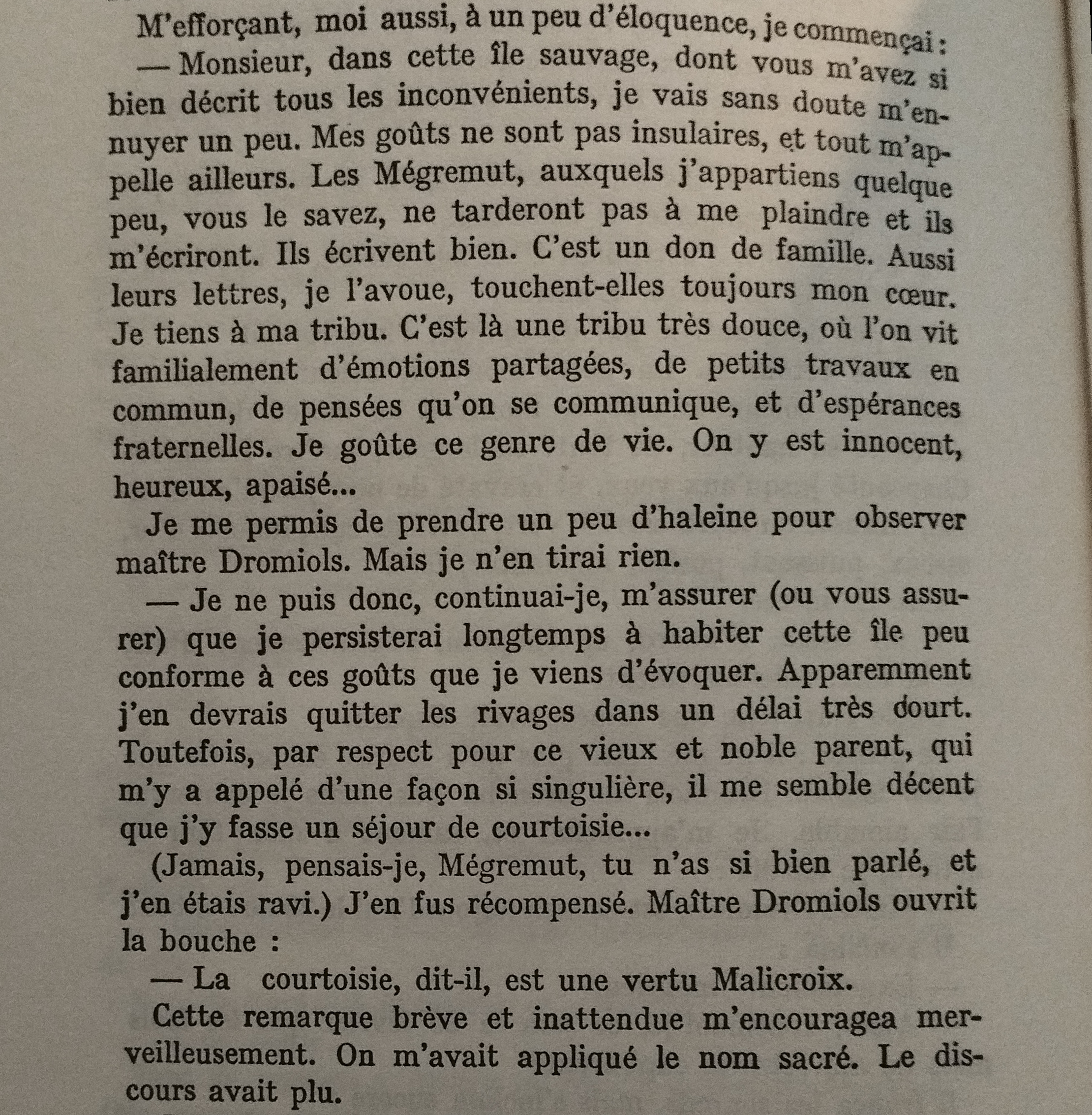 Extrait : Malicroix, de Henri Bosco